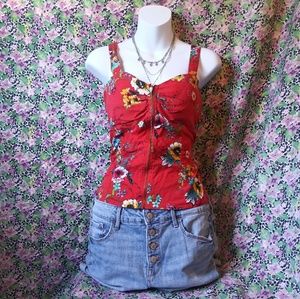 Short sleeve with zipper in front